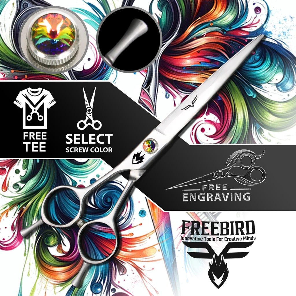 Revolution Classic ~ Left Handed Straight Flippable Grooming Shears Available in 7", 7.5" & 9.5"