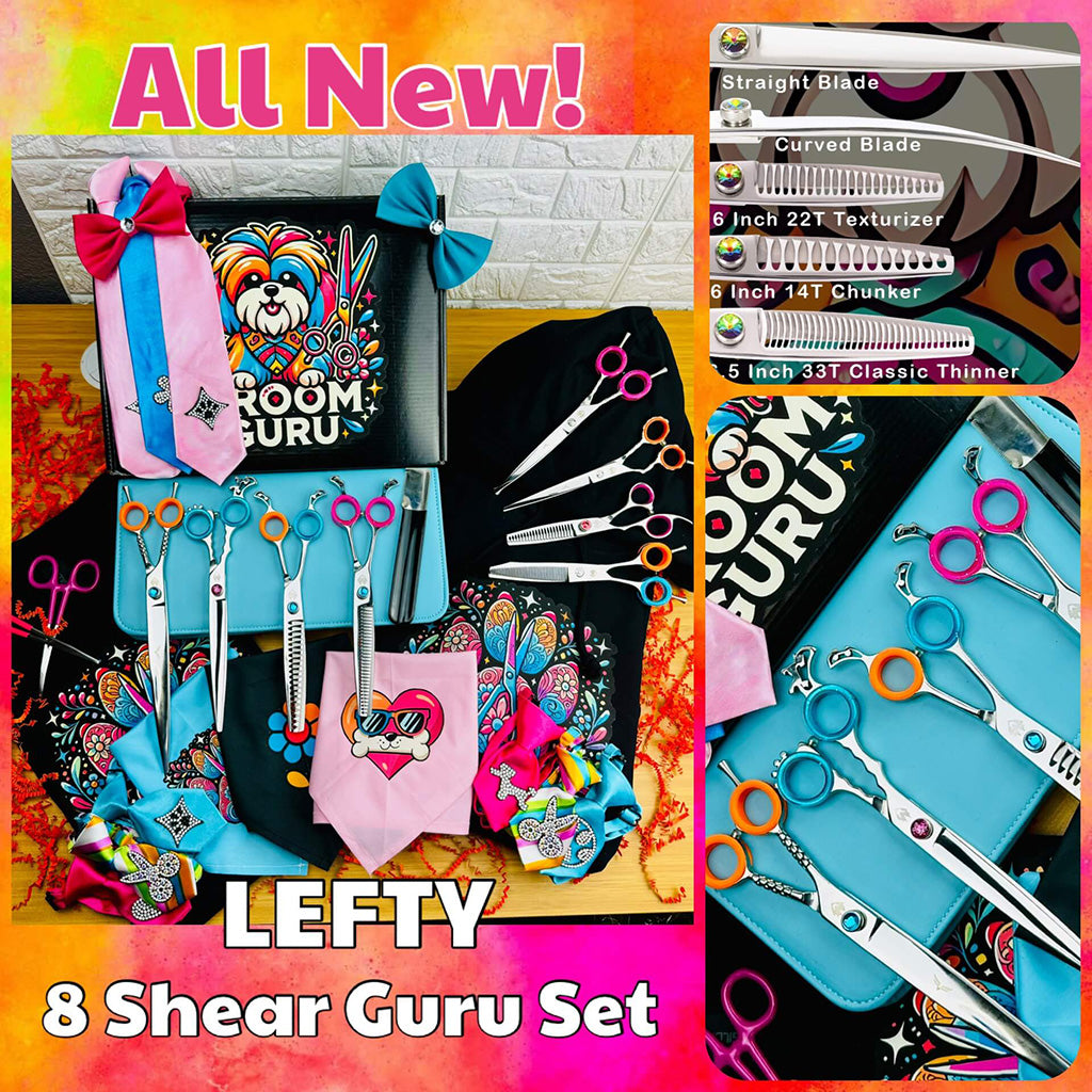 The All New Groom Guru LEFT HANDED 8 Shear Set