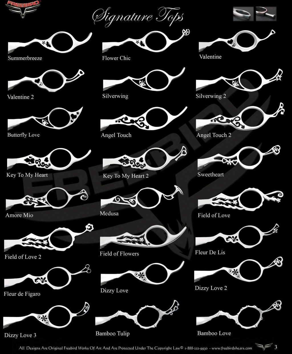 Signature J Swivel Thumb Shears and 3 Hole J Swivel Shears