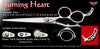 Burning Heart 3 Hole Double V Swivel Touch Grooming Shears
