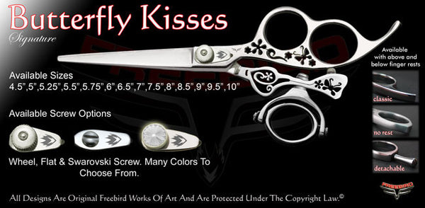 Butterfly Kisses 3 Hole Double Swivel Thumb Signature Hair Shears