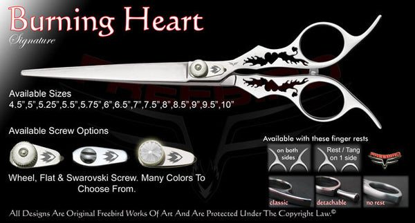 Burning Heart Straight Signature Grooming Shears