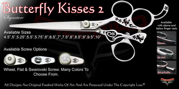 Butterfly Kisses 2 3 Hole Swivel Thumb Signature Grooming Shears