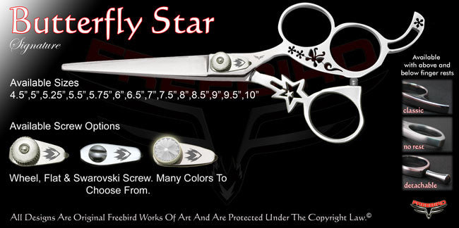 Butterfly Star 3 Hole Signature Hair Shears