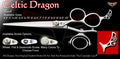 Celtic Dragon 3 Hole Double V Swivel Touch Grooming Shears