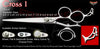 Cross 1 3 Hole Double V Swivel Touch Grooming Shears
