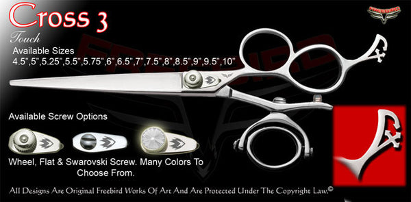 Cross 3 3 Hole Double V Swivel Touch Grooming Shears