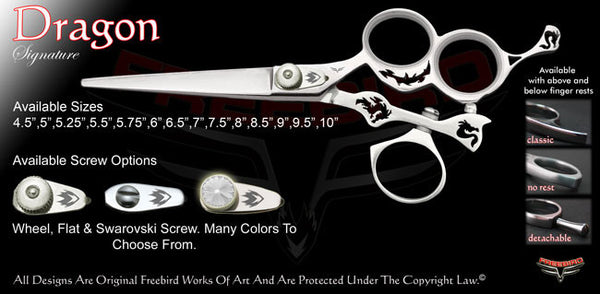 Dragon 3 Hole Swivel Thumb Signature Hair Shears