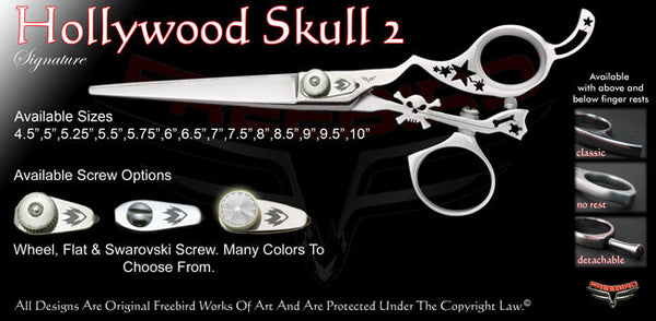 Hollywood Skull 2 Swivel Thumb Signature Hair Shears