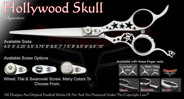 Hollywood Skull Straight Signature Grooming Shears