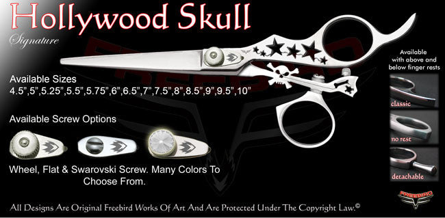 Hollywood Skull Swivel Thumb Signature Hair Shears