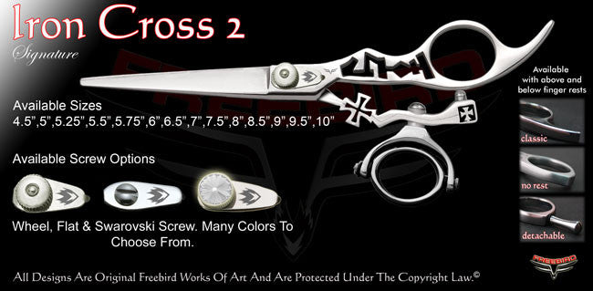 Iron Cross 2 Double Swivel Thumb Signature Hair Shears