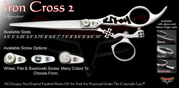 Iron Cross 2 Swivel Thumb Signature Grooming Shears