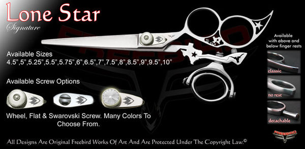 Lone Star 3 Hole Double Swivel Thumb Signature Hair Shears