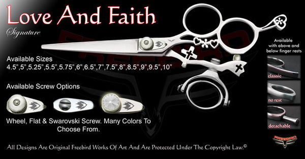 Love And Faith 3 Hole Double Swivel Thumb Signature Hair Shears