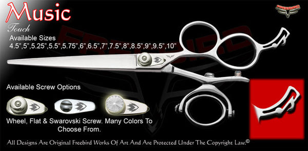 Music 3 Hole Double V Swivel Touch Grooming Shears