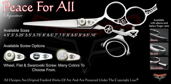 Peace For All 3 Hole Double Swivel Thumb Signature Hair Shears