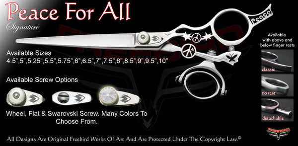 Peace For All Double Swivel Thumb Signature Grooming Shears