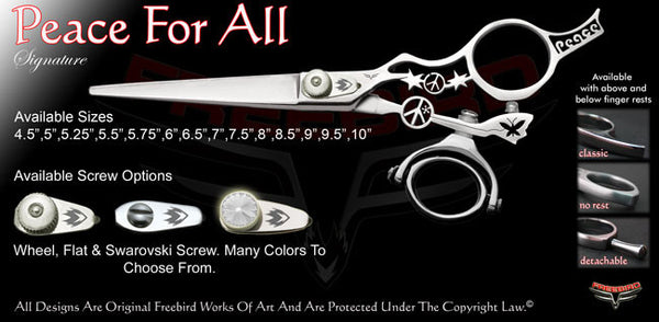 Peace For All Double Swivel Thumb Signature Hair Shears