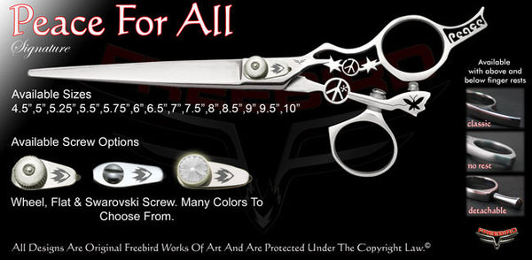 Peace For All Swivel Thumb Signature Grooming Shears