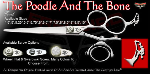 The Poodle And The Bone 3 Hole Double V Swivel Touch Grooming Shears