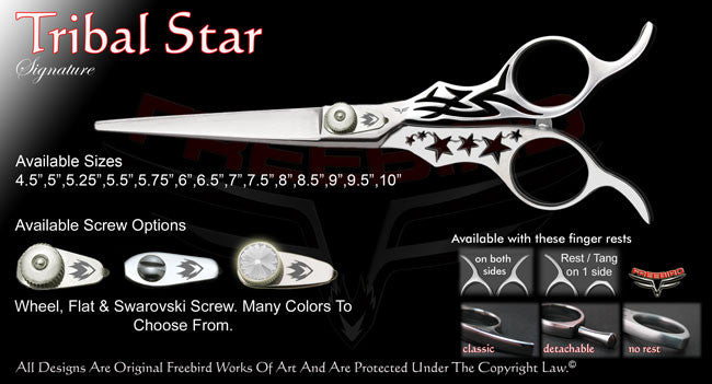 Tribal Star Straight Signature Hair Shears