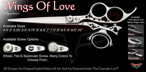 Wings Of Love 3 Hole Double Swivel Thumb Signature Grooming Shears