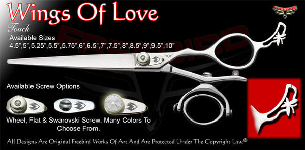 Wings Of Love Double V Swivel Touch Grooming Shears