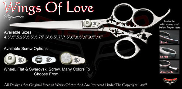 Wings Of Love 3 Hole Swivel Thumb Signature Grooming Shears