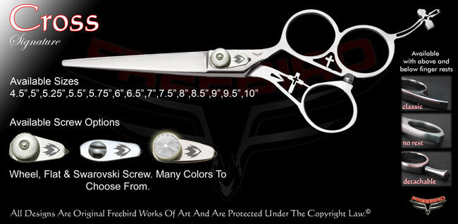 Cross 3 Hole Signature Hair Shears