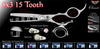 Double Swivel 5x3 15 Tooth Thinning Shears