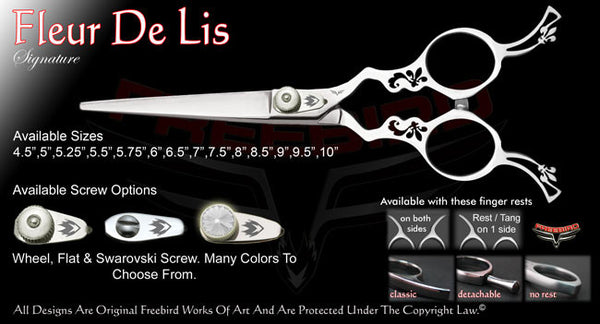 Fleur De Lis Straight Signature Hair Shears